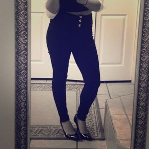 Black High Waist Dress Pants
